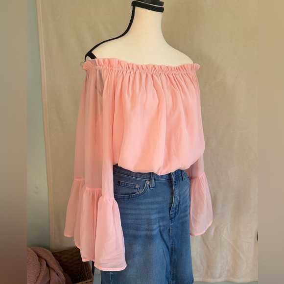 Flowy Off-the-Shoulder Top - Picture 1 of 4